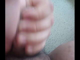 Trans teen plays with herself until she cumshots